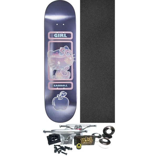 Girl Skateboards Mike Carroll Hello Kitty 50 Skateboard Deck - 8.37" x 31.75" - Complete Skateboard Bundle